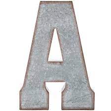 Galvanized Metal Letter Wall Decor A
