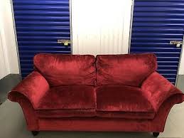 2 seat red velvet sofa bed