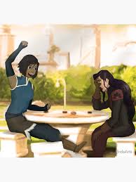 Korra and Asami playing Pai Sho in the Park 