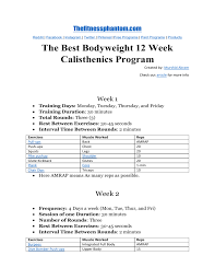 12 week calisthenics program pdf