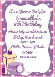 Glamour Girl Birthday Party Invitations