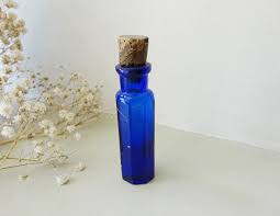 Blue Glass Bottles Vintage Bottle
