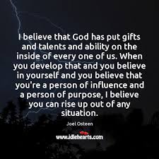 i believe that has put gifts and