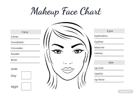 face chart templates free
