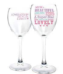 Personalised Best Mum Wine Glass By