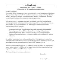 Best Salesperson Cover Letter Examples Livecareer