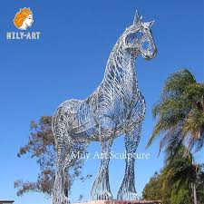 Life Size Hollow Stainless Steel Horse