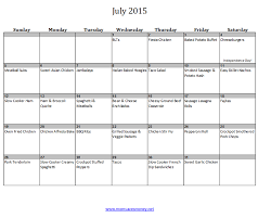 July Monthly Meal Plan With Calendar Easy Recipes Mom