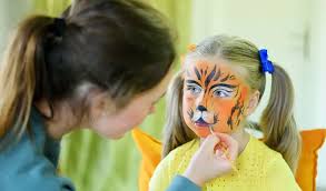 tiger face paint step by step tutorial