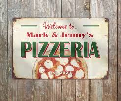 Pizzeria Sign Personalised Pizza Sign