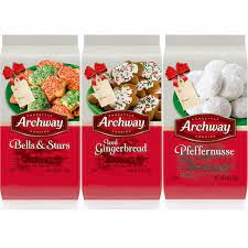 Gingerbread cookie kit for holiday decorating fun cookies are gingerbread flavored, icing and fondant are vanilla flavored net weight: Archway Seasonal Cookie Collection Iced Gingerbread Pfeffernusse Bells Stars 3 Boxes Walmart Com Walmart Com