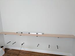 to build a hanging shelf built in bookcase