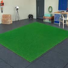 ottomanson turf collection waterproof solid gr 7x10 indoor outdoor artificial gr rug 6 ft 6 in x 9 ft 2 in green
