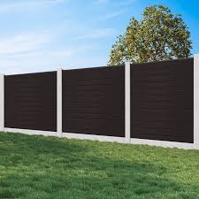 Fencing Panel For Concrete Post Black