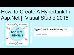 how to create hyperlink in asp net