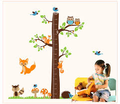 2017 New Nursery Vinyls Forest Animals Height Chart Decal