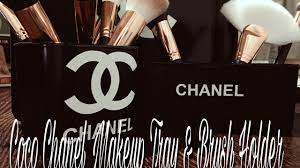 coco chanel makeup tray brush holder