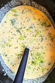 slow cooker broccoli cheddar soup