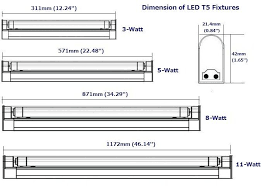 T5 Light Size Fluorescent Light Covers Recessed Light