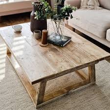 Rustic Wood Coffee Table Large