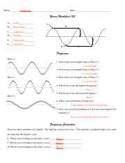 What is the frequency of a wave that has a. Wave Worksheet Answer Pdf Name Answer Key Date Waves Worksheet 2 A Crest A B B Wavelength C Amplitude C D Trough E Wavelength F Amplitude F D E Course Hero