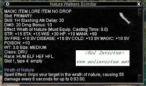 See the travel guide for egress/succor evacuation locations. Nature Walkers Scimitar Items Everquest Zam