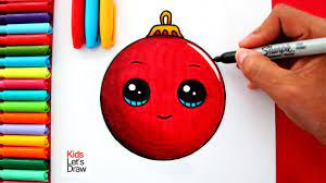 ¡hay tantos que no sabrás por dónde empezar! Aprende A Dibujar Una Bola De Navidad Kawaii Facil How To Draw A Cute Christmas Ornament Youtube