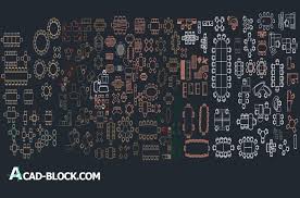 cad furniture tables and chairs dwg