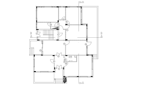 2d House Ground Floor Plan Autocad