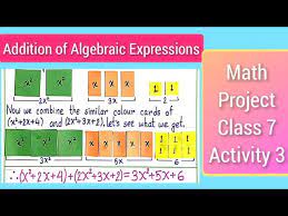 Addition Of Algebraic Expressions Class