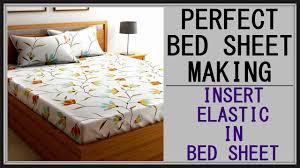 insert elastic in bed sheet diy