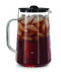 glass iced tea pitcher with lid