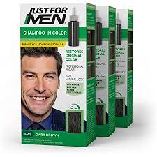 Hair dye will give your men locks a fresh new look. Amazon Com Just For Men Shampoo In Color Formerly Original Formula Gray Hair Coloring For Men Dark Brown H 45 Pack Of 3 Packaging May Vary Beauty