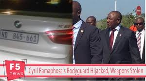 Compared to the roughly 369 south africans assigned to be kept safe by every 'normal' police. Cyril Ramaphosa S Bodyguard Hijacked Weapons Stolen Youtube