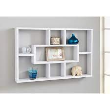 multi compartment shelf white