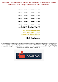 The late-bloomers free read
