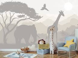 Safari Animals Wallpaper Nursery