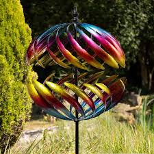 Colourful Globe Metal Wind Spinner Dia