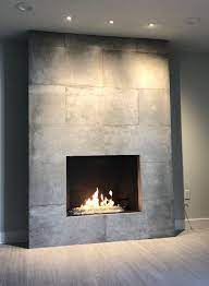 Modern Concrete Fireplace Gas