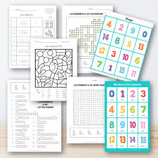 numbers in spanish worksheets and how