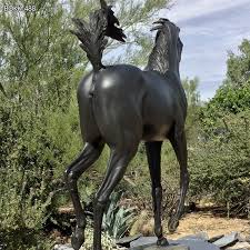 Black Bronze Outdoor Horse Statues