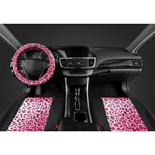 Hot Pink Leopard Print Car Seat Covers
