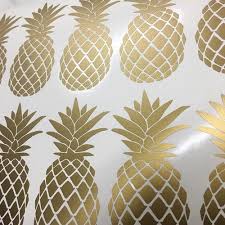 gold pineapple decor wall decals wall