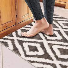 sofihas meadow non slip stair rugs boho design 31x31 landing mat gray