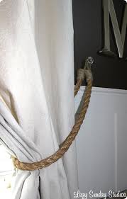 diy rope curtain tiebacks