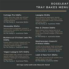 menu of roseleaf cafe emirates hills