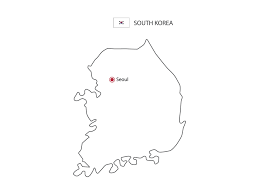 south korea map with capital city seoul