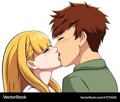 white royalty free vector kiss anime