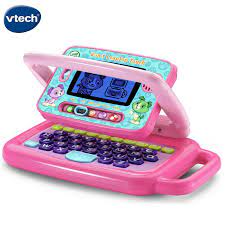 Представяме ви забавният детски лаптоп, с който вашето дете ще се учи на класически детски песнички! Vtech Detski Laptop 2v1 Rozov 600953 Detski Igrachki Ot Igra4kite Com