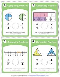 Comparing Ordering Fractions Worksheets